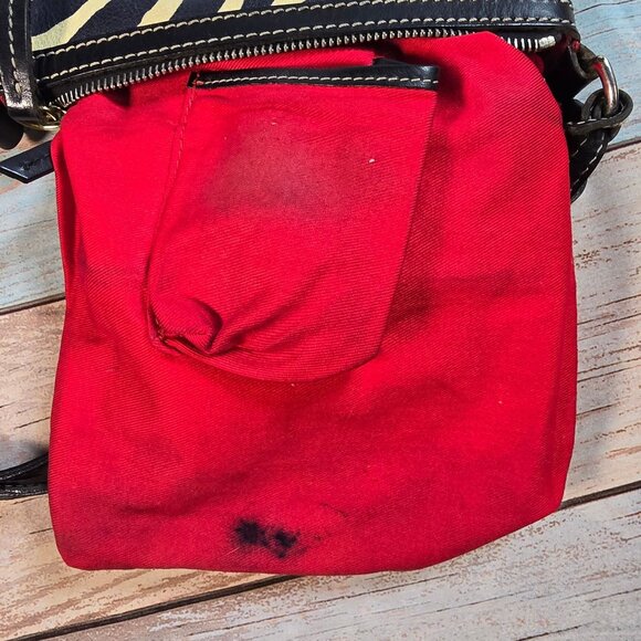 Dooney & Bourke Zebra Print Leather Crossbody Bag - Picture 9 of 10